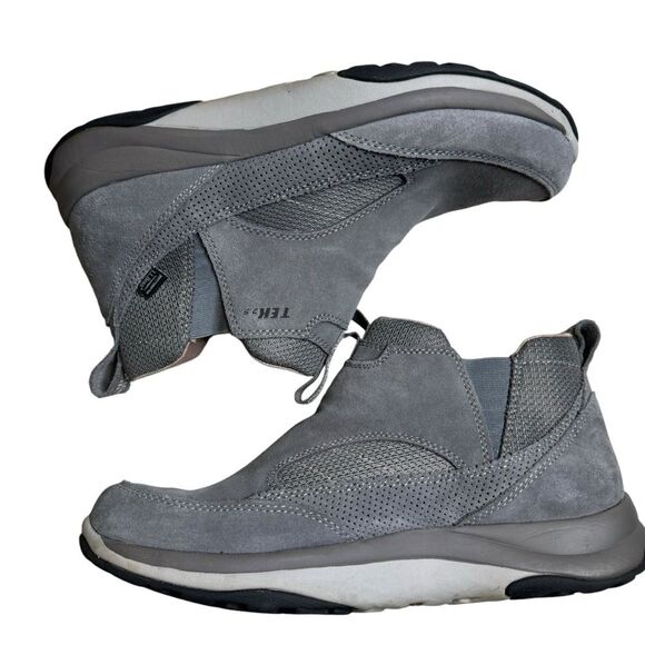 L.L Bean Women's Grey Tek 2.5 Pull On Suede Leather Winter Sneakers Boot Size 11 - Picture 7 of 8